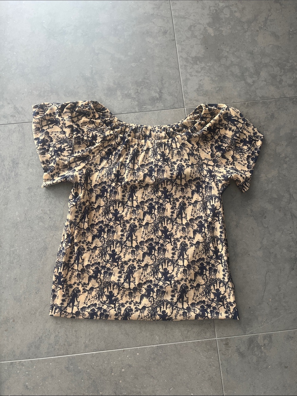 Peter Cohen  Print On/Off-Shoulder Top NWOT